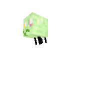 lime green paraspirte with two colored eyes (DO NOT COPPY)