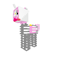 MANGLE with toy cheeka's beak