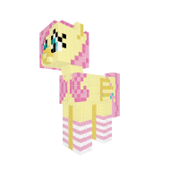 Flutter Shy With White And Pink Socks