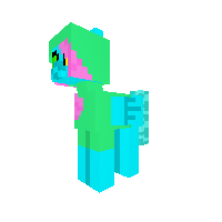rainbow pie with a hood