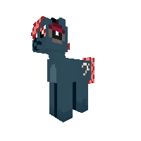 Blue + Red Pony