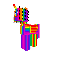 rainbow and black