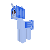 Blue Haired Chibi Kawaii Alicorn Pony