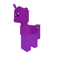 purple girl pony
