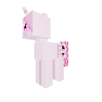 Pink fluffy Unicorn with wings