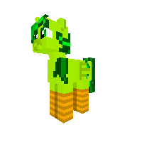 jasper the emerlad pony (wears socks)