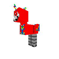 tropical bird (red)