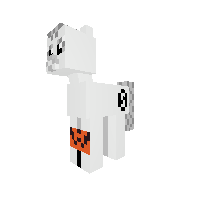 pony with orange and black lolipop base