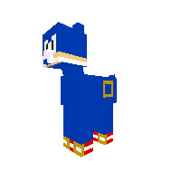 Sonic with face mask