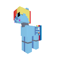 Rainbow dash as toy foxy