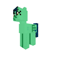 Green Blue Pony
