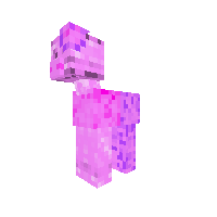 Zizzy covered in pink paint