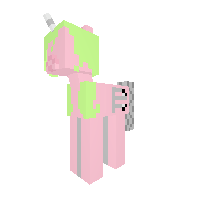 unfinished pink green alicorn