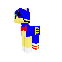 Sonic (nervous) (in his first date outfit [which is just a red bow tie])