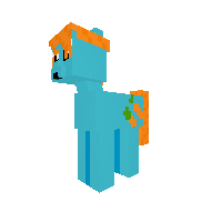 blue farmer pony