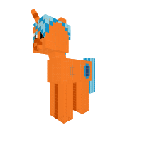 Blue portal pony