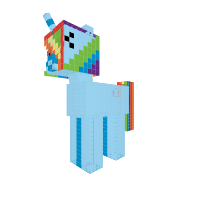 Rarity [with Rainbow Dash color swamp]