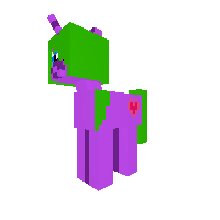 purple and green