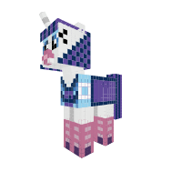 Rarity [with makeup on and wearing a dress]