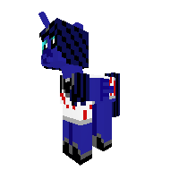 Princess Eclipse in bloody lab coat.
