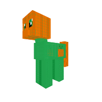 Pony With Pumpkin On Head