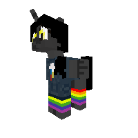 TigerBullet in a rainbow hoodie