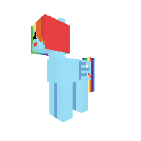 Mincraft rainbow dash