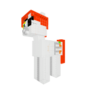 orange head with eye patch