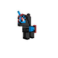 (ninja pony) Blue fire