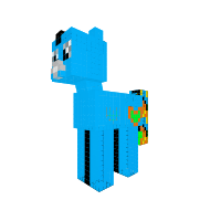 desiree as a blue pony