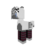 Sad pink wolf