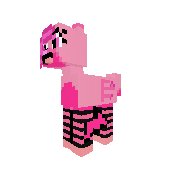 Pink wolf at the mall