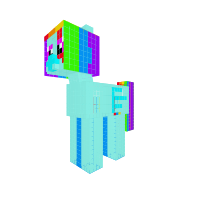 rainbow dash with a red lightnig