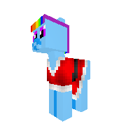 rainbow dash in santa dress :3
