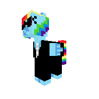 rainbow dash(with glasses a suit and a tie)