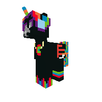 Dark rainbow pony