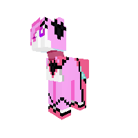 pink wolf in her prom drees