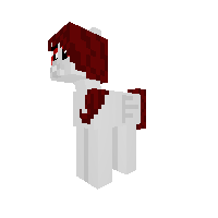 White pony with Red hair