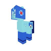 megaman pony (no suit and dif. coat color)