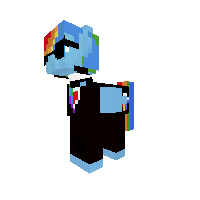 Rainbow dash in a suit